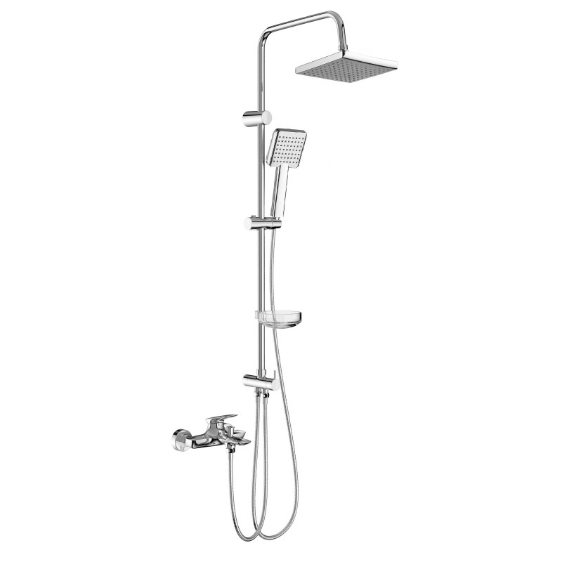 BOND B06-9500 Душевая стойка с тропическим душем и смесителем с изливом BOND B06-9500 Душевая стойка с тропическим душем и смесителем с изливом