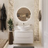 BOND Куб T05805-S15590 Тумба c раковиной подвесная с белой столешницей BOND Куб T05805-S15590 Тумба c раковиной подвесная с белой столешницей